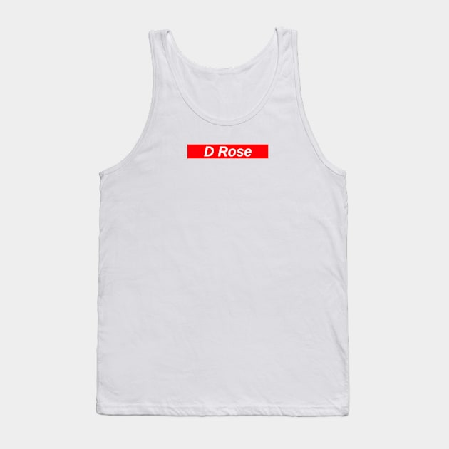 D Rose // Red Box Logo Tank Top by FlexxxApparel